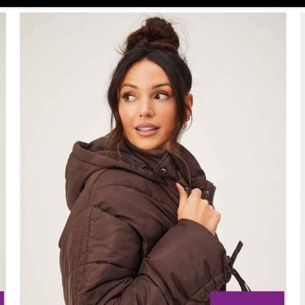 Elegant Chocolate Brown Puffer Jacket